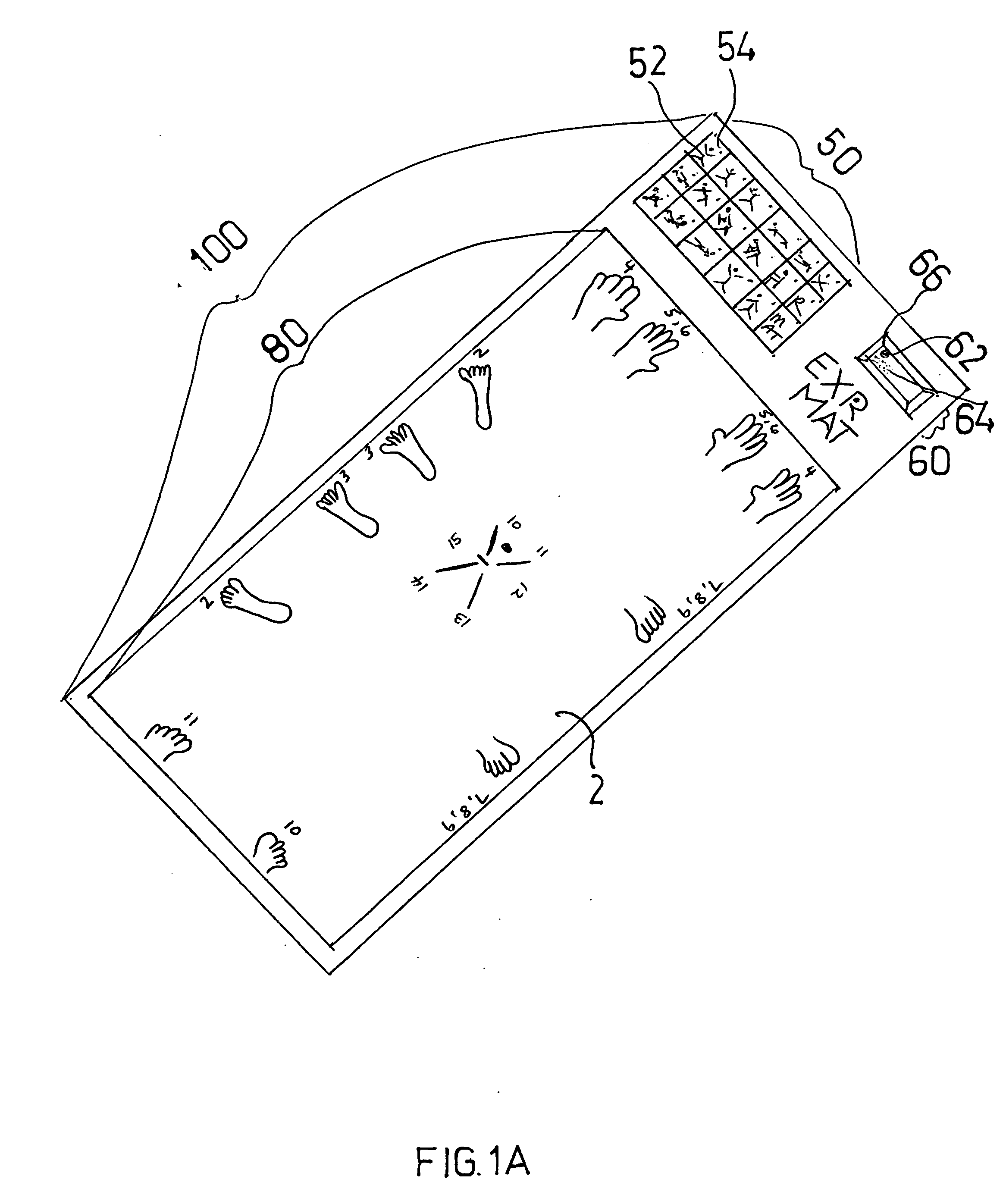 Exercise mat with integral visual and audio instruction aid