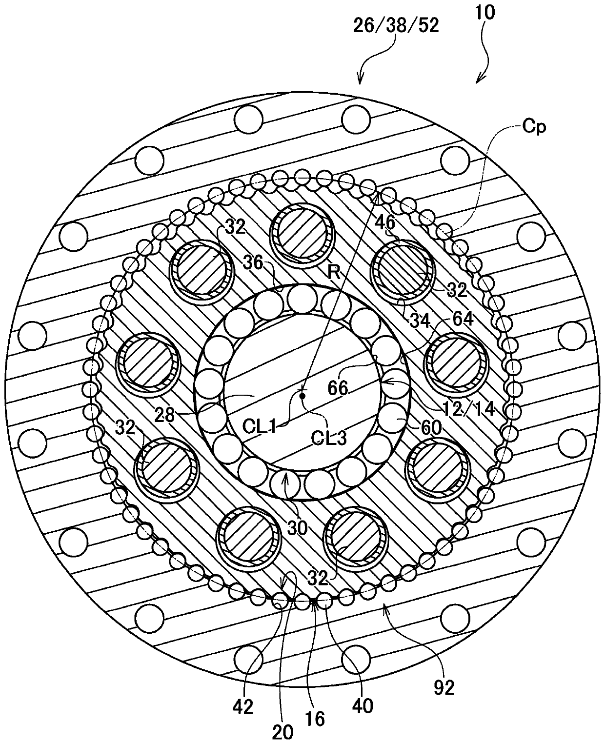 Eccentric swing type speed reducer