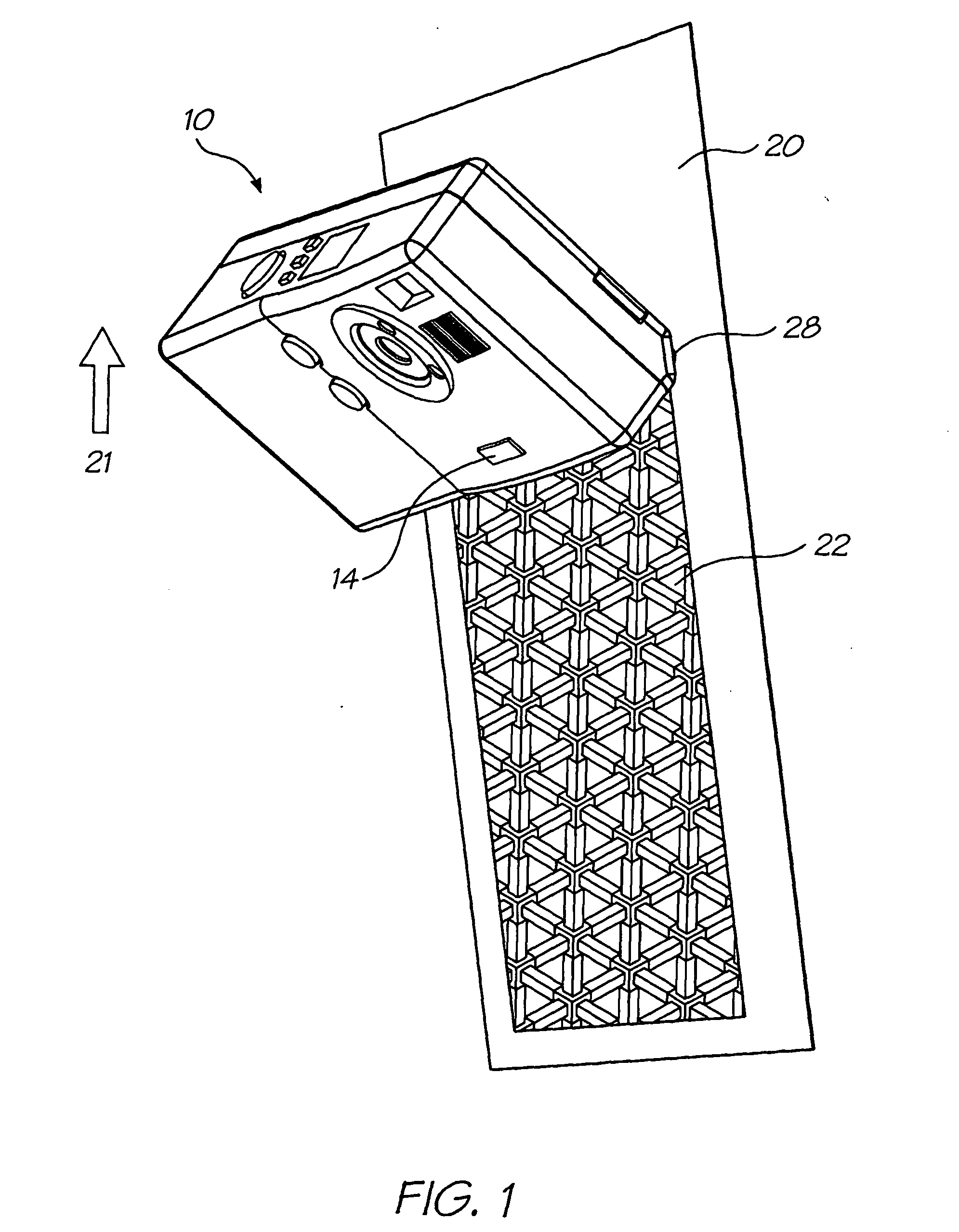 Camera with swipe printer