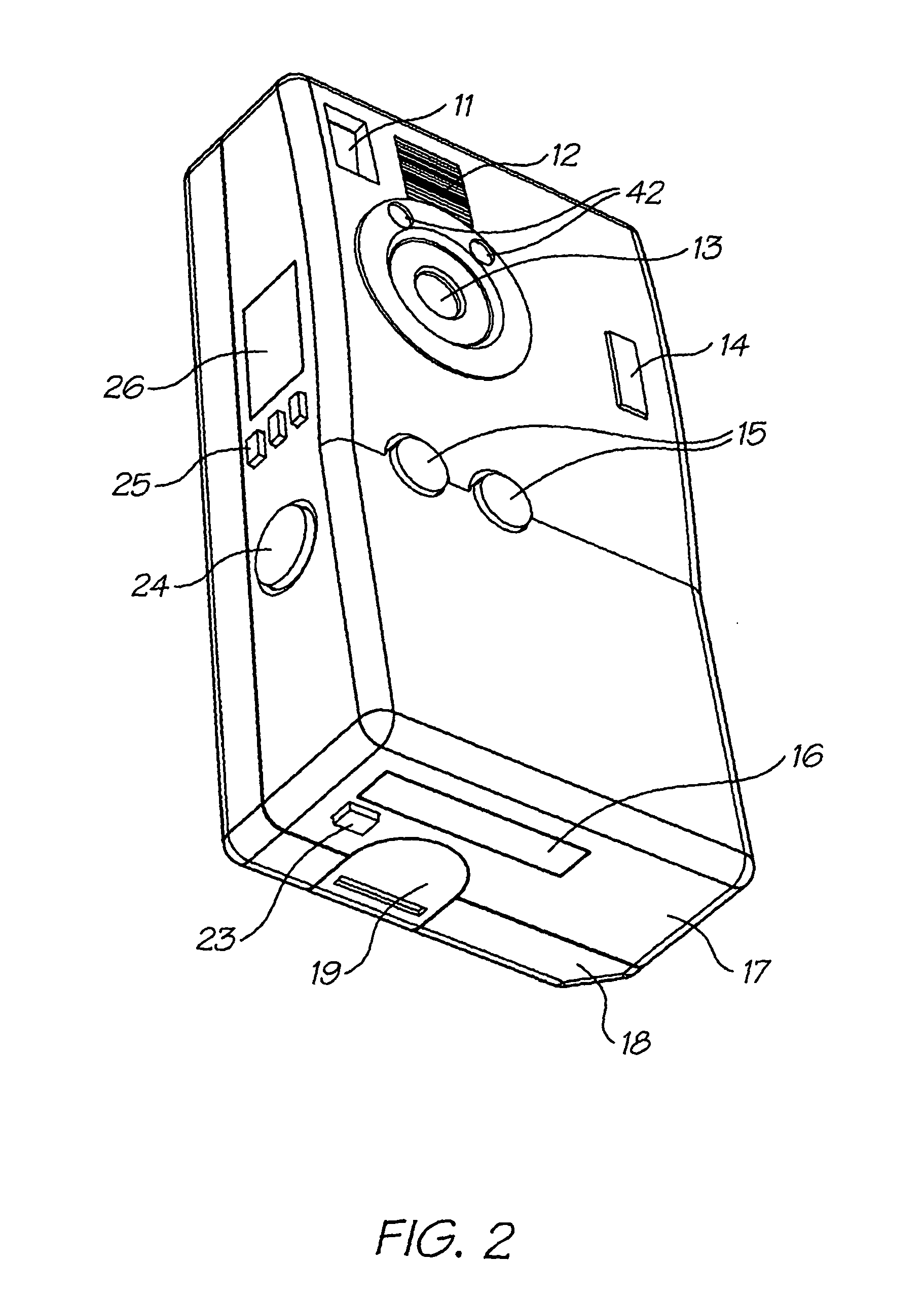 Camera with swipe printer