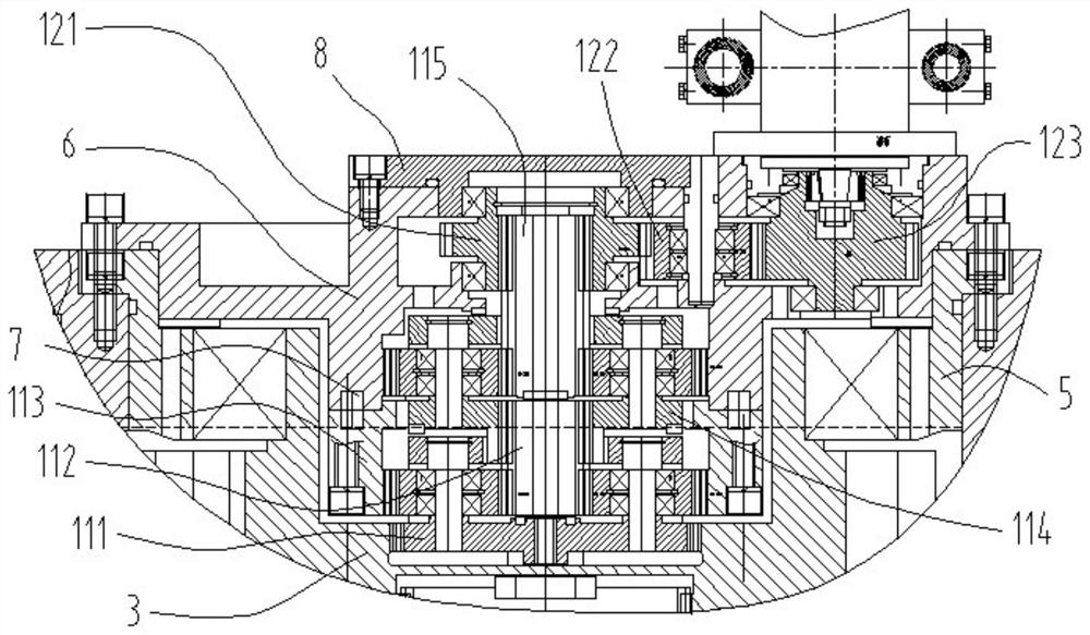 Internal-power-driven compact power system for high-speed-ratio pump