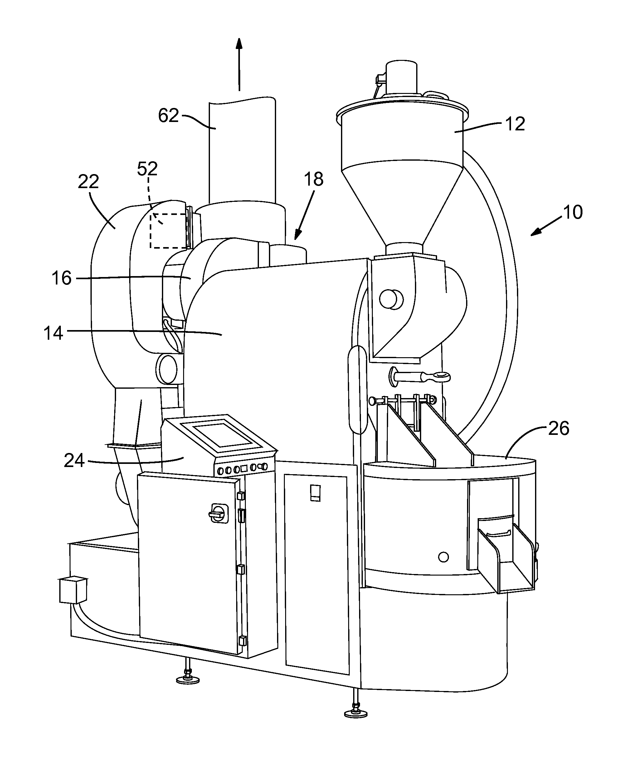 Smokeless coffee roaster