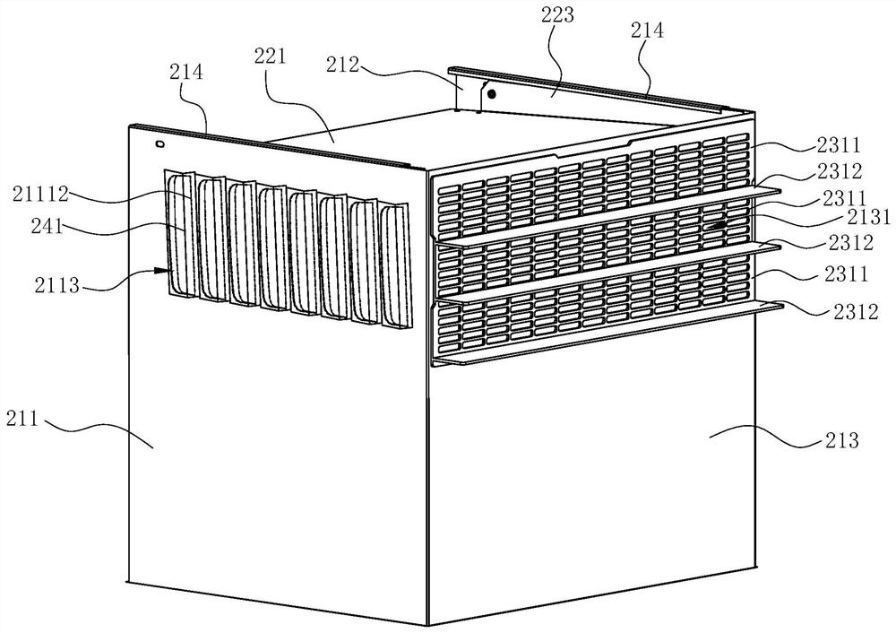 An air outlet device and an internal circulation range hood using the air outlet device