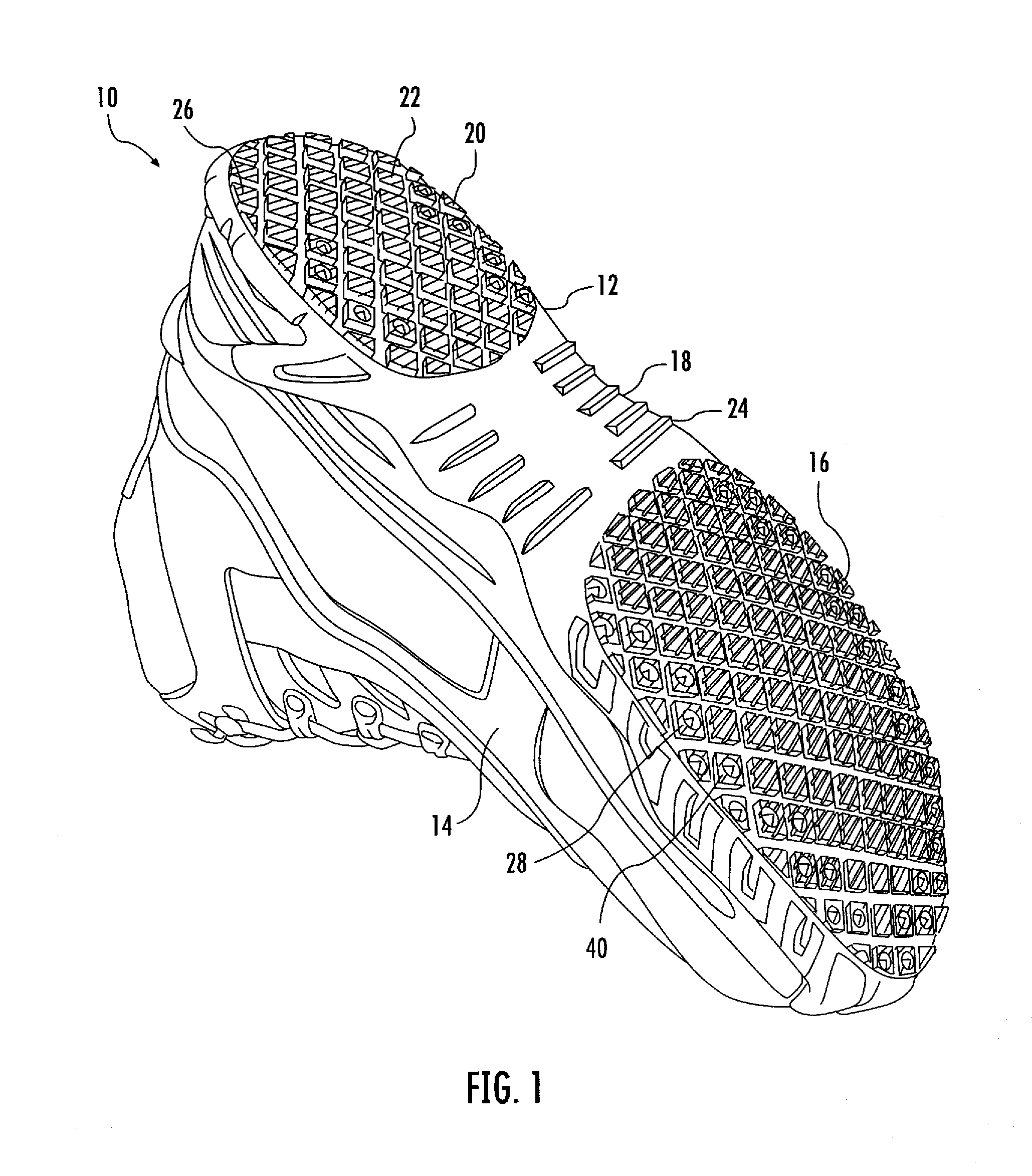 Outsole tread pattern