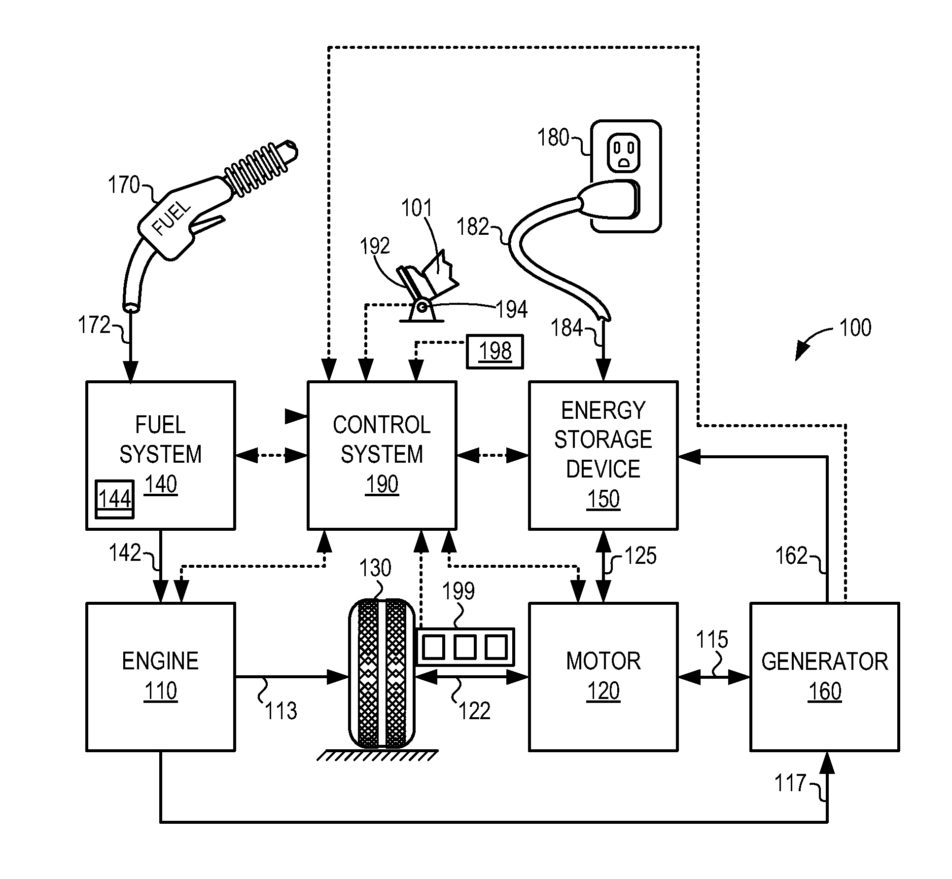 Hybrid vehicle fuel vapor canister