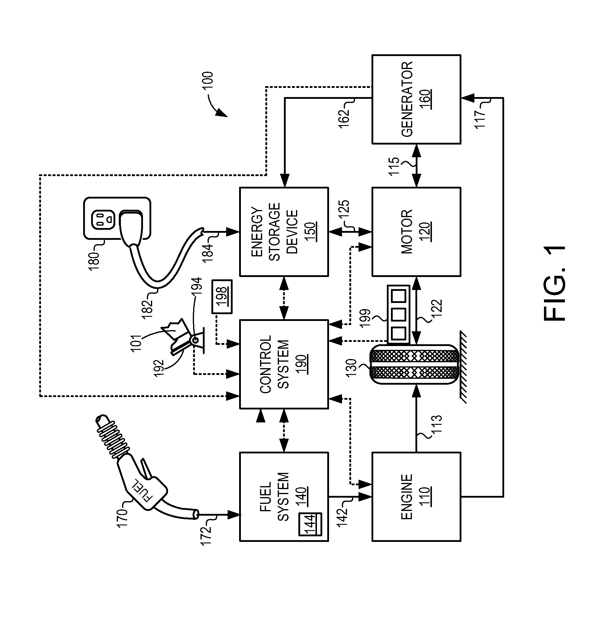 Hybrid vehicle fuel vapor canister