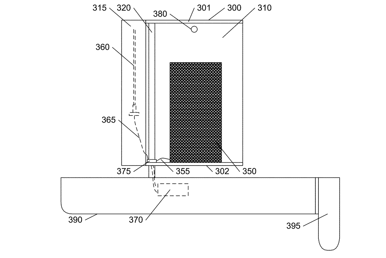 Housing electrical components in a translucent wingsail