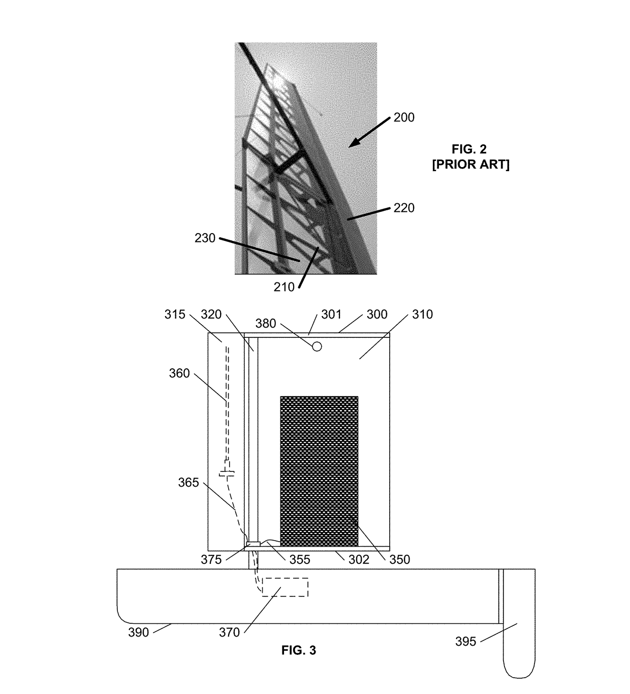 Housing electrical components in a translucent wingsail