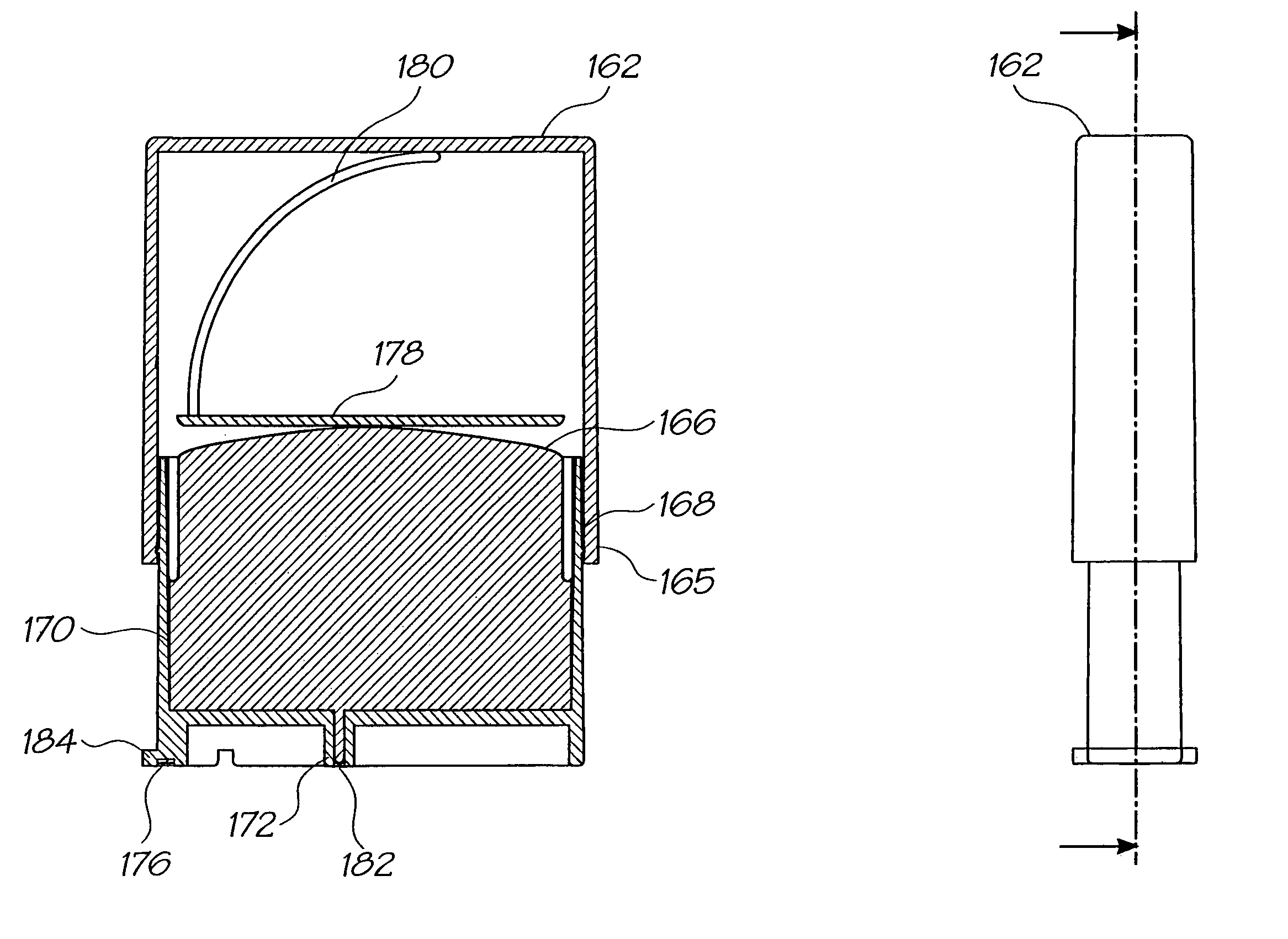 Inkjet printer cartridge refill dispenser with plunge action