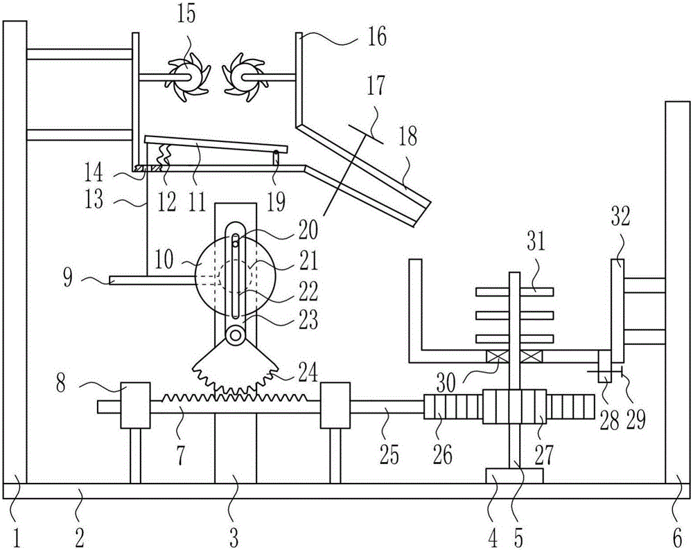 Rapid mixing and stirring device for fodder used for animal husbandry