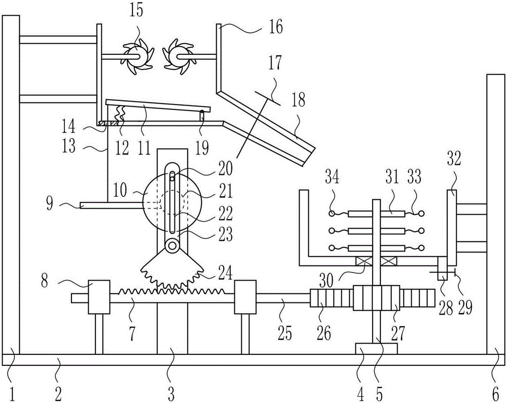 Rapid mixing and stirring device for fodder used for animal husbandry