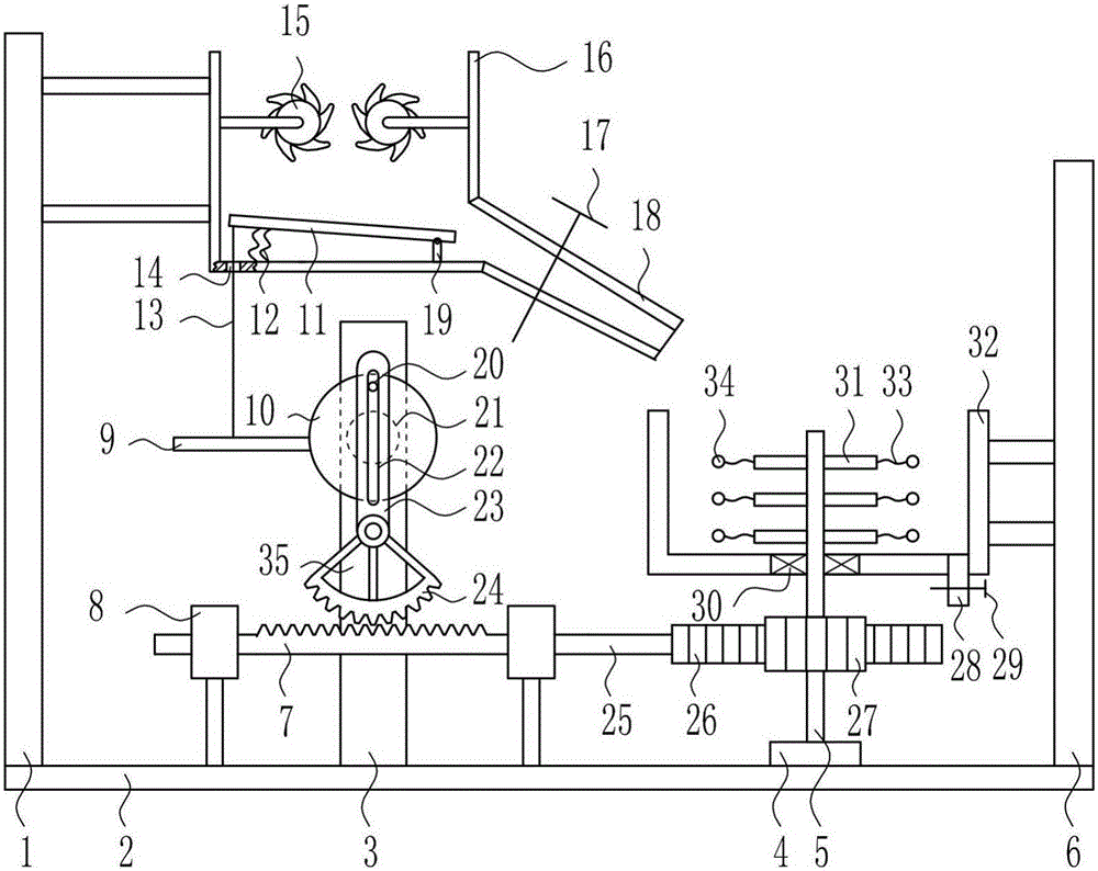 Rapid mixing and stirring device for fodder used for animal husbandry