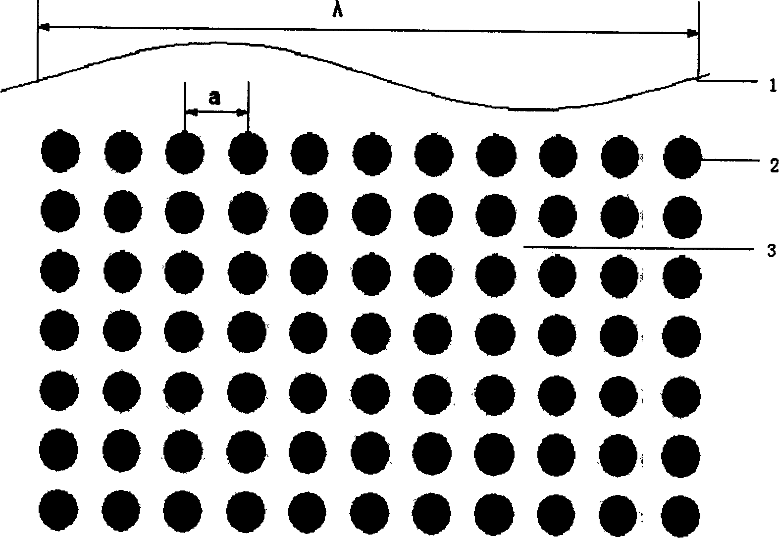 Two-dimensional photor crystal polarization beam dividing device