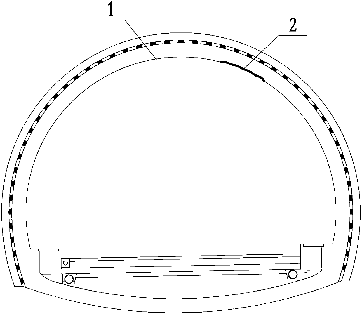 Repair method of tunnel secondary lining concrete exposed reinforcement