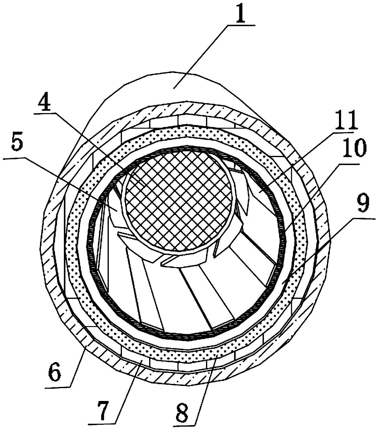 Plastic pipeline applicable to municipal sewer, provided with self-cleaning structure and used for pollution discharging and water drainage