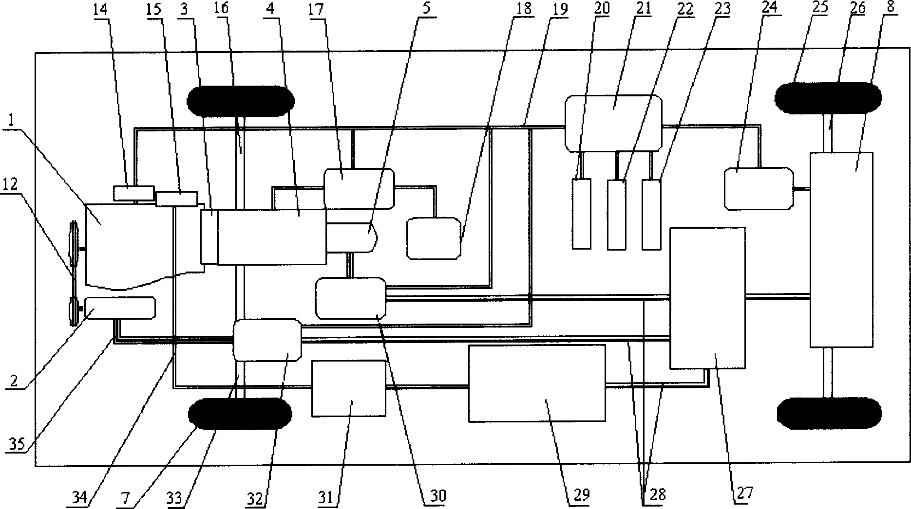 Motor torsional-moment outputting management with SOC variation for mixed-dynamical vehicle