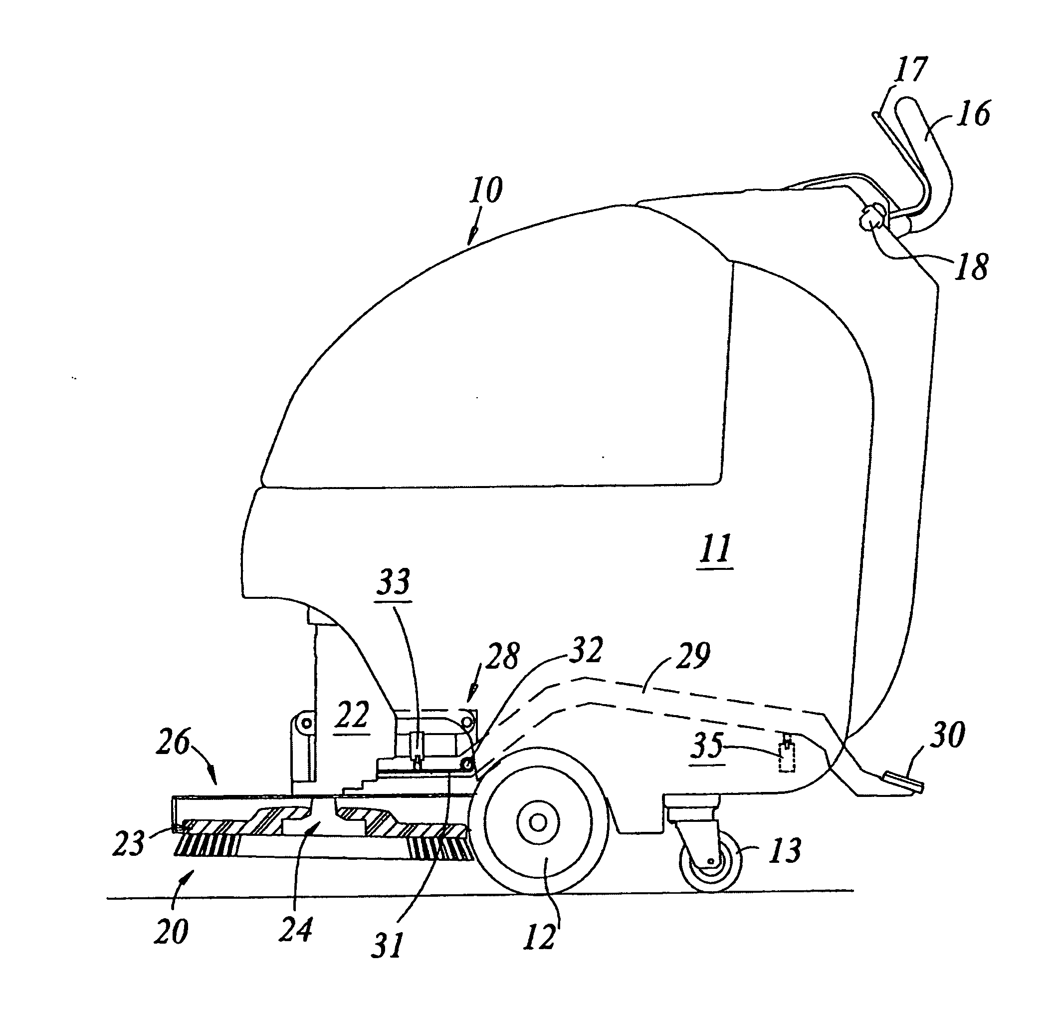 Ozone injection for continuous flow cleaning systems