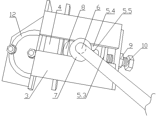 Pipe bevel angle cutting device