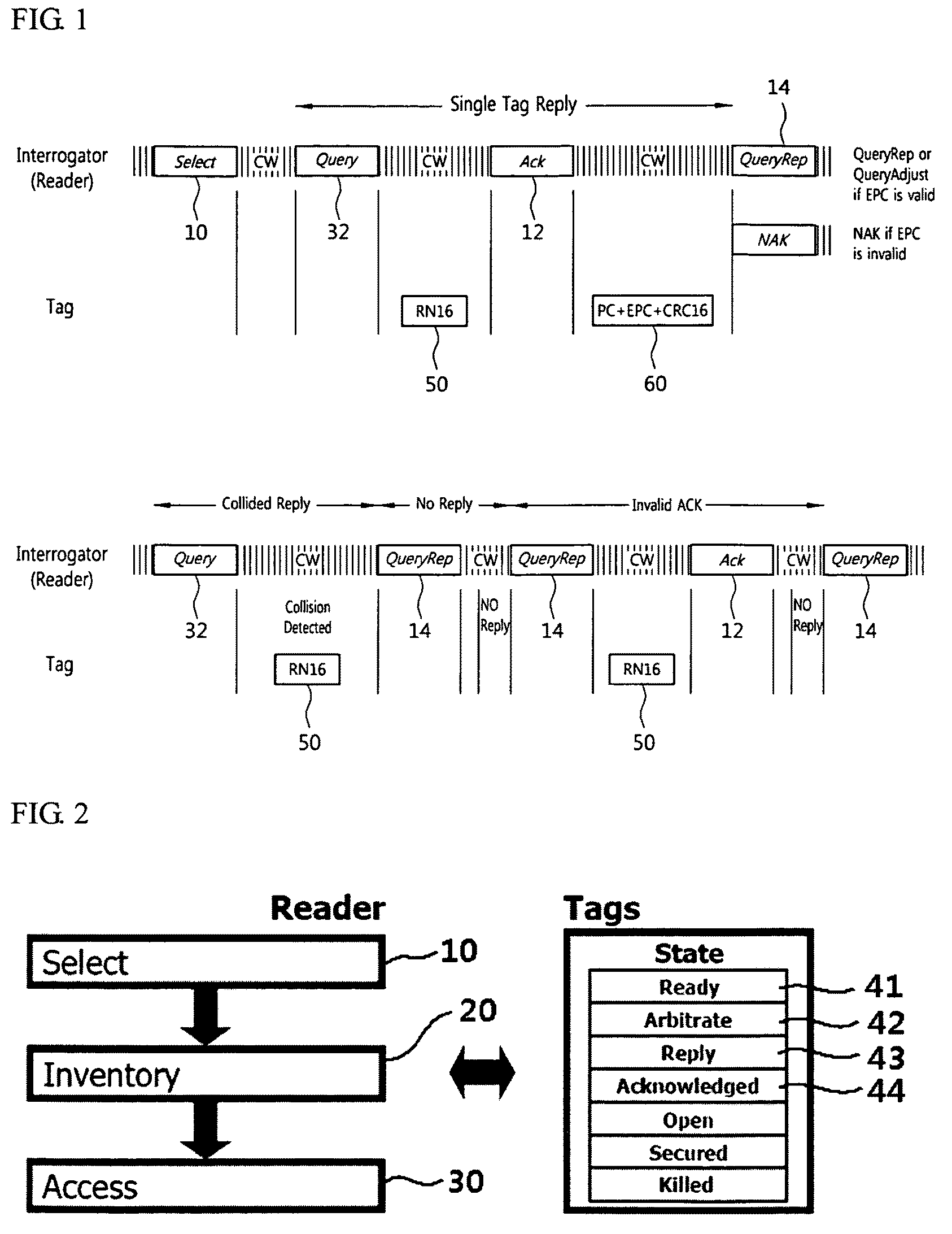 Methods of identifying RFID tag for preventing RFID tag  collision, RFID reader and RFID tag using the same