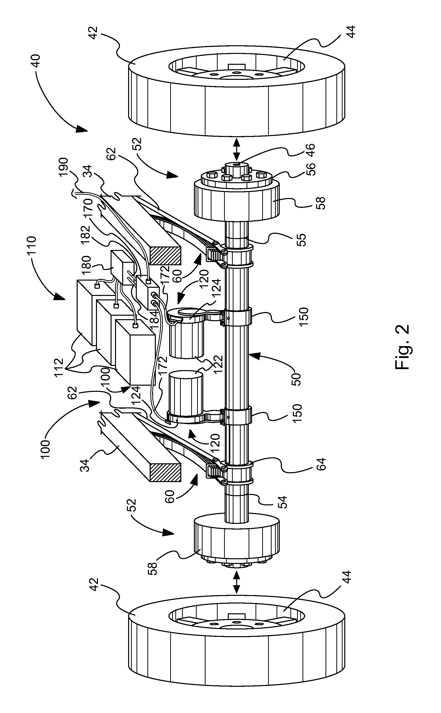 Electric drive system for passive vehicle