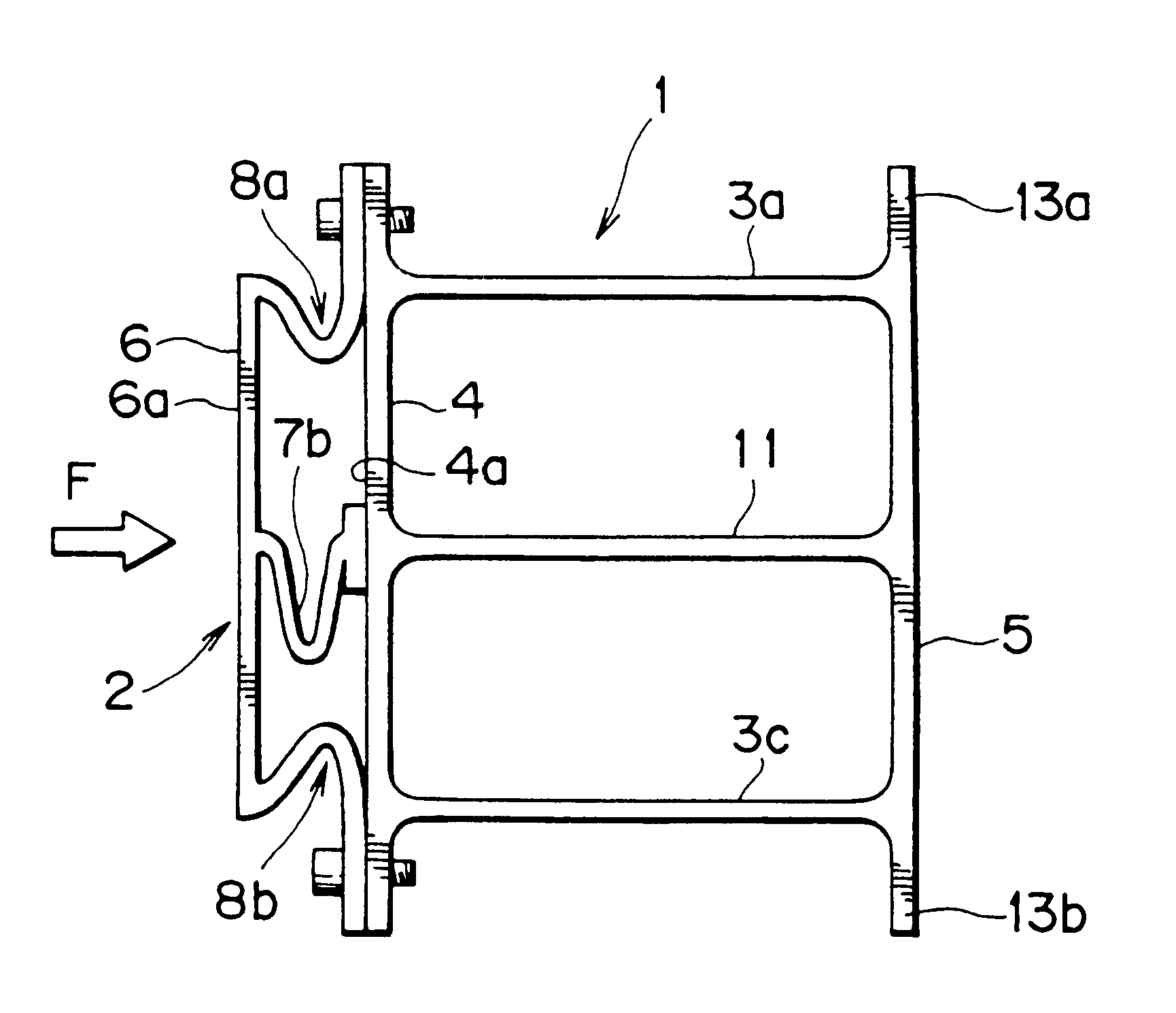 Car body energy absorber and bumper stay