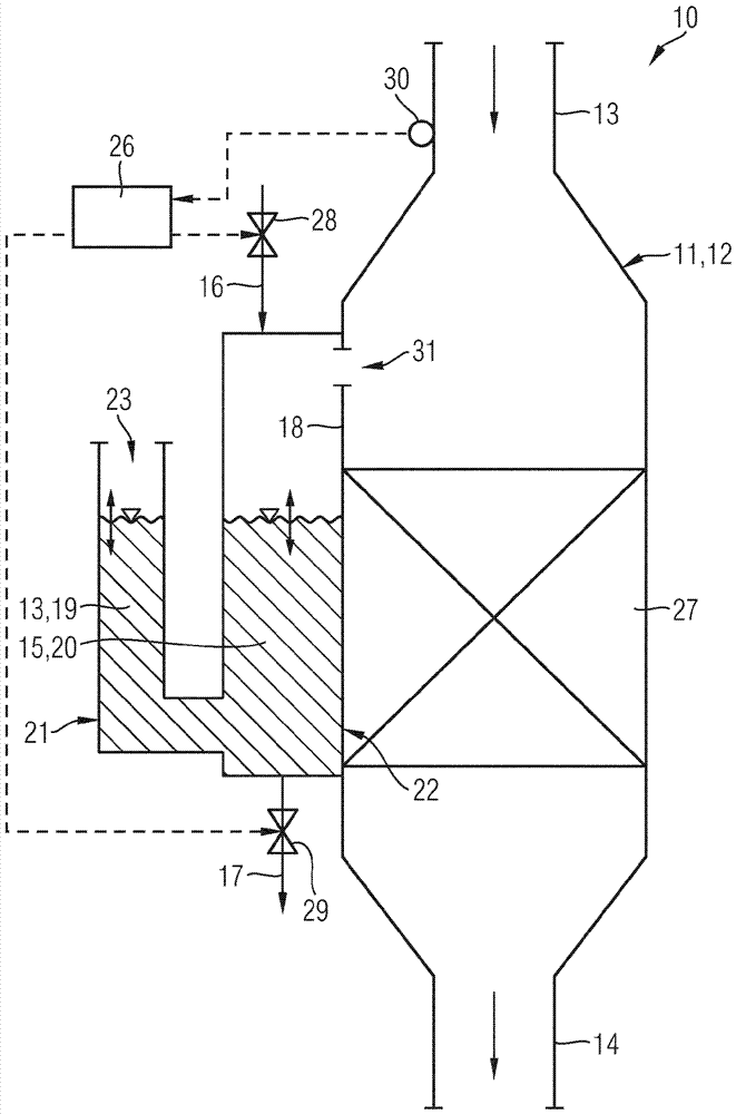 Exhaust gas aftertreatment device and exhaust gas aftertreatment method