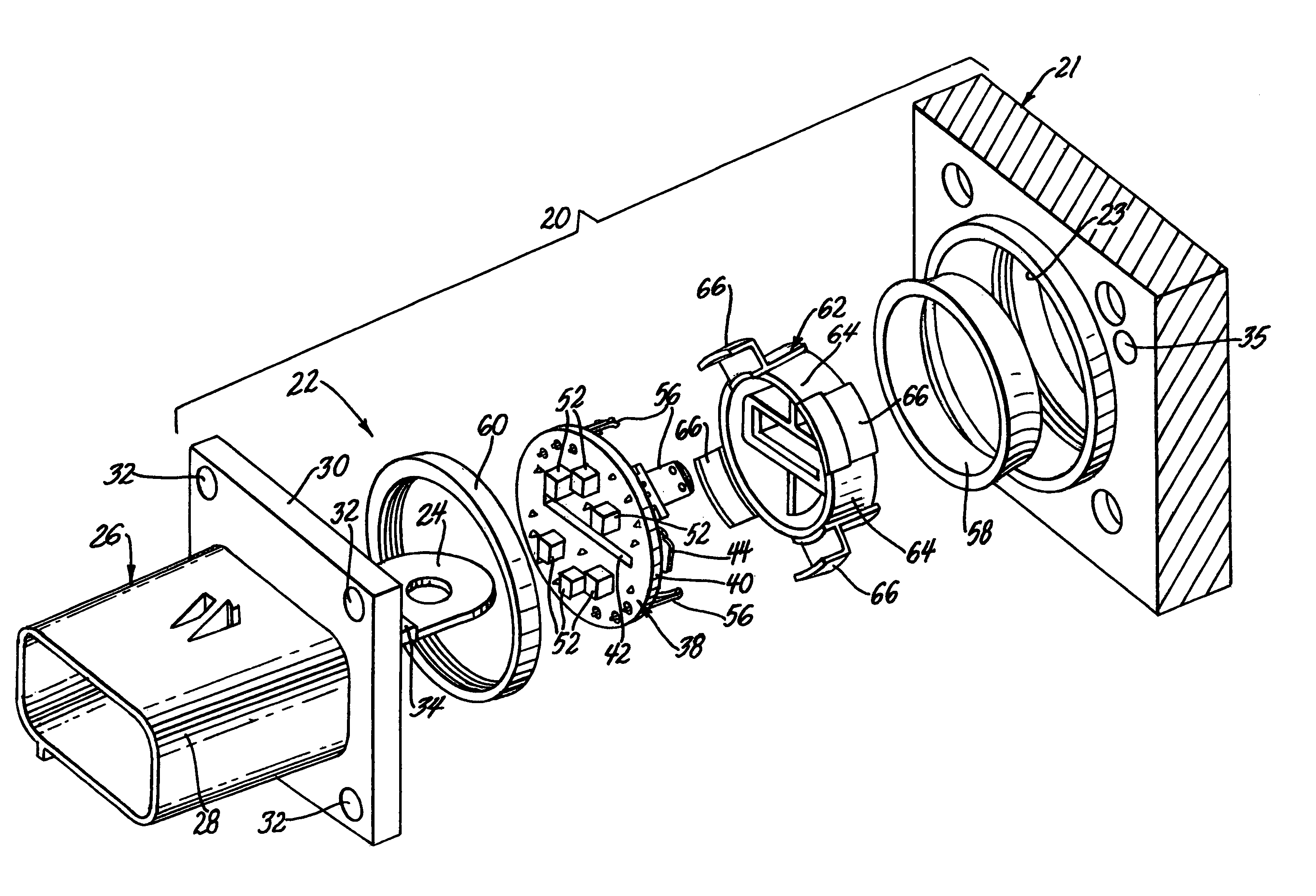 Filtered electrical connector and combination having same