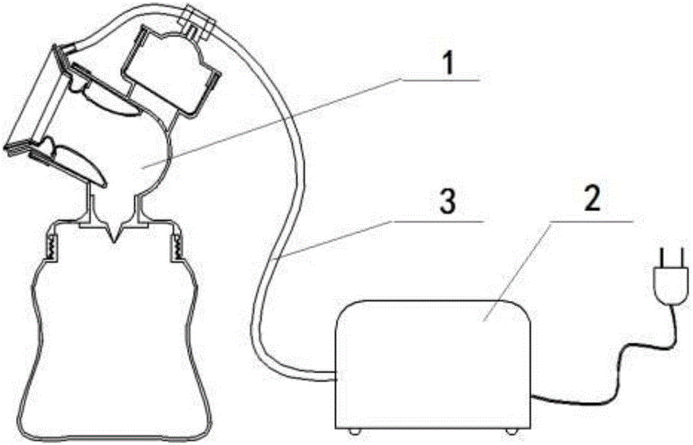 Sucking type breast pump