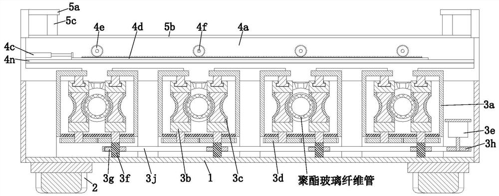 Fixed-length cutting equipment and fixed-length cutting process for polyester glass fiber tube