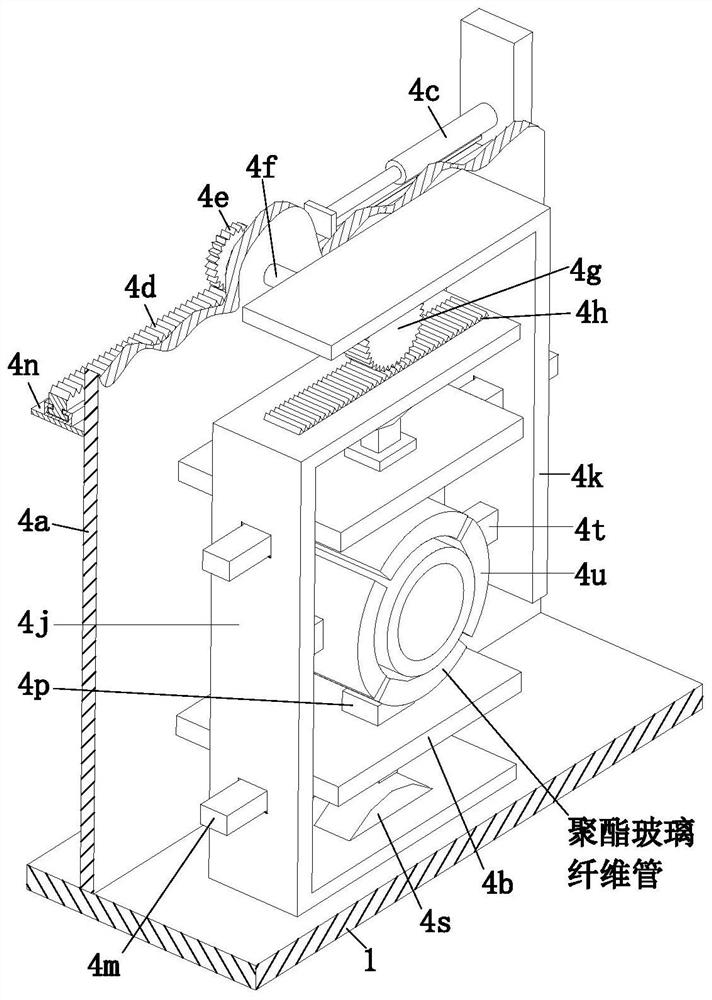 Fixed-length cutting equipment and fixed-length cutting process for polyester glass fiber tube