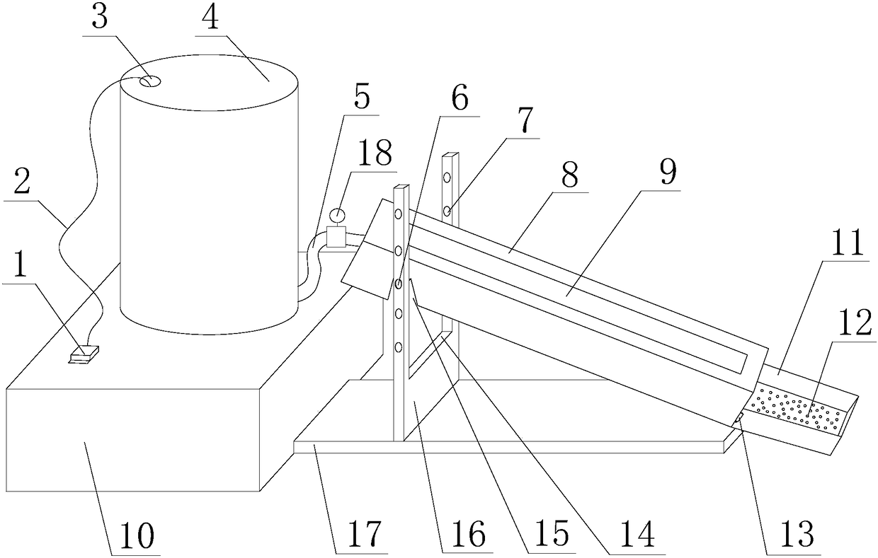 System used for increasing cleaning efficiency of building soil