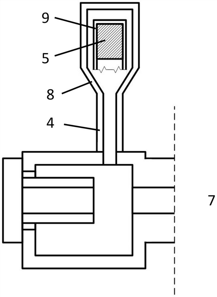 Alkali metal atom vacuum sample source based on all-glass material and implementation method