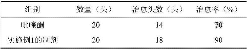 Medicinal composition for preventing and treating animal echinococcoses and application thereof