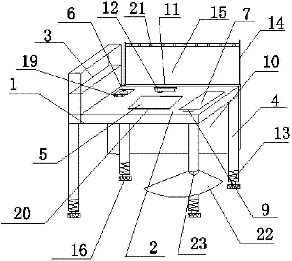 Intelligent desk with heating function