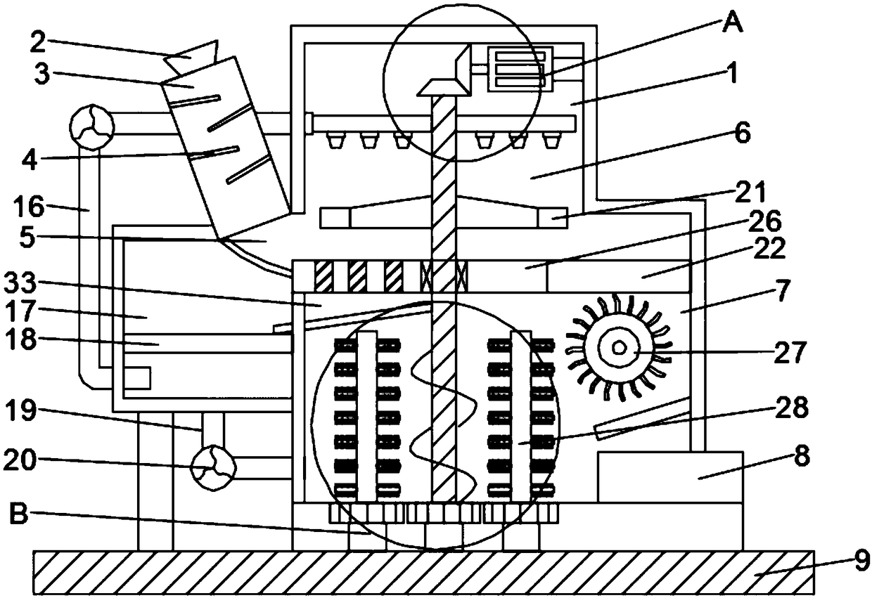 Linked type multistage walnut cleaning device