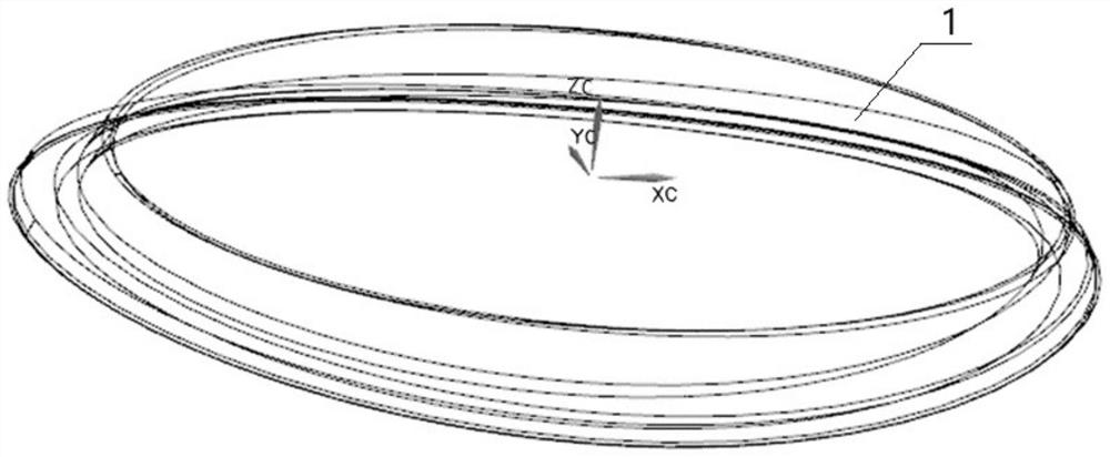 Method for machining spatial curved surface of large conical surface connecting pipe on three-axis linkage milling machine