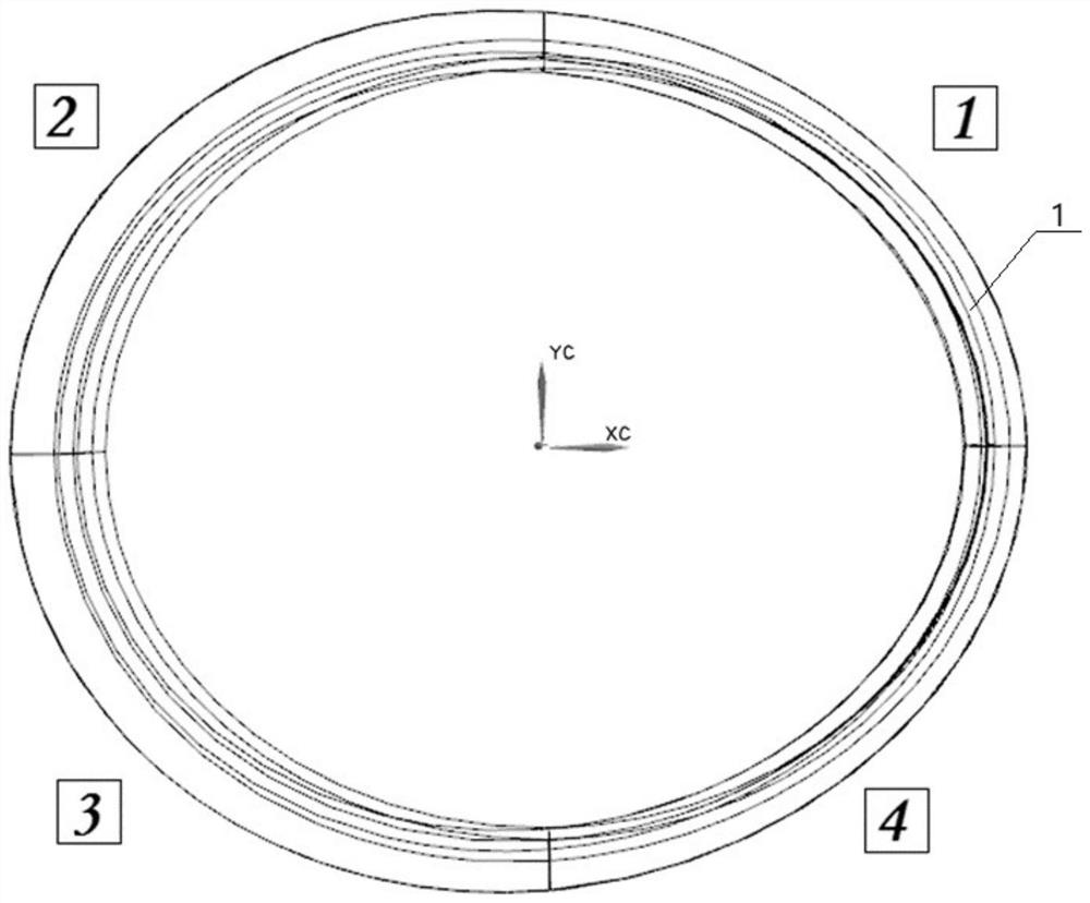 Method for machining spatial curved surface of large conical surface connecting pipe on three-axis linkage milling machine