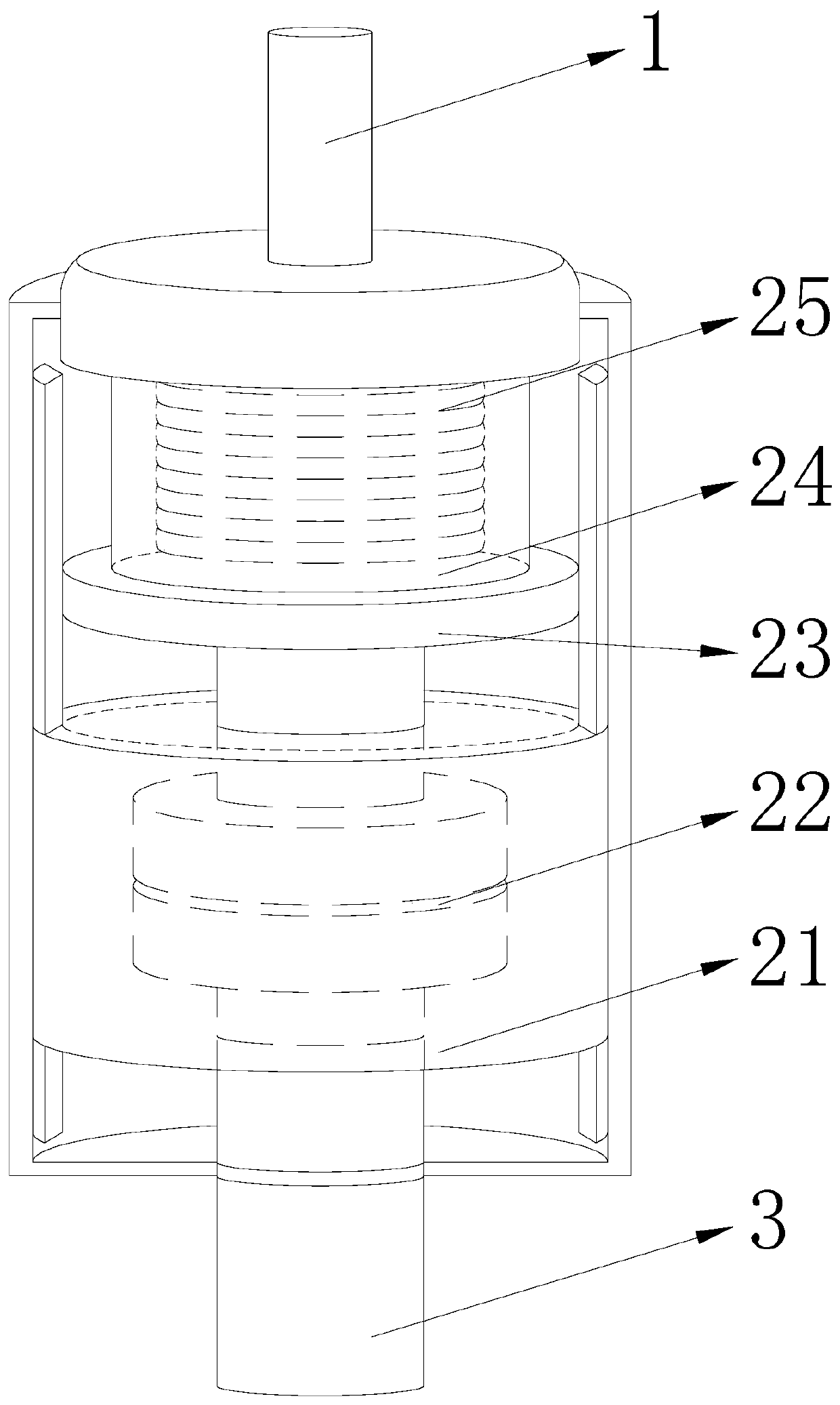 Vacuum arc-extinguishing chamber for reducing impact of vacuum circuit breaker