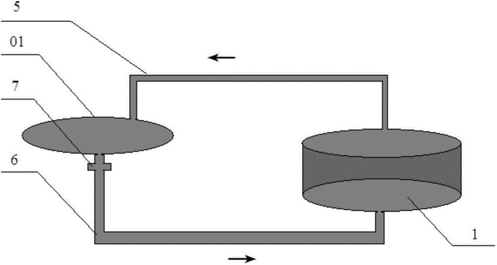 Device for supplying abrasive powder liquid to milling disc of grinding miller