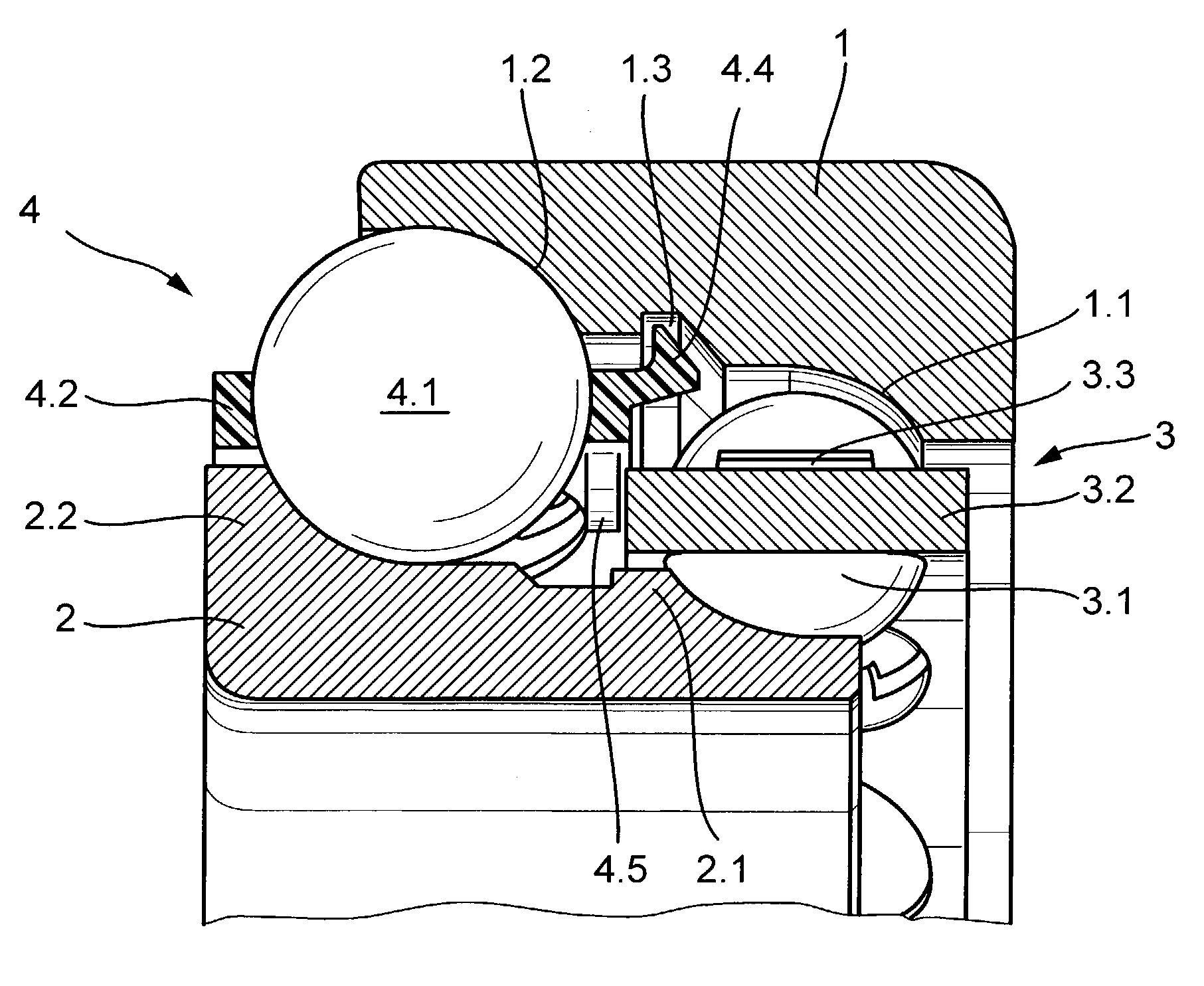 Double-row angular contact ball bearing