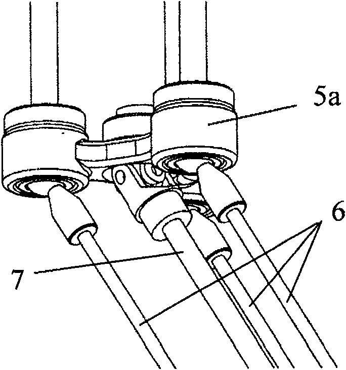 Space three-translational parallel connection mechanism with far-rack single-lever