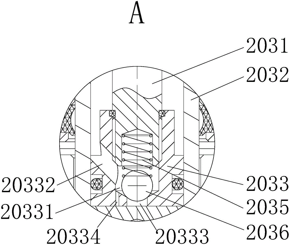 Drilling machine with damping and for pushing inner shaft of motor to be fed in pneumatic mode