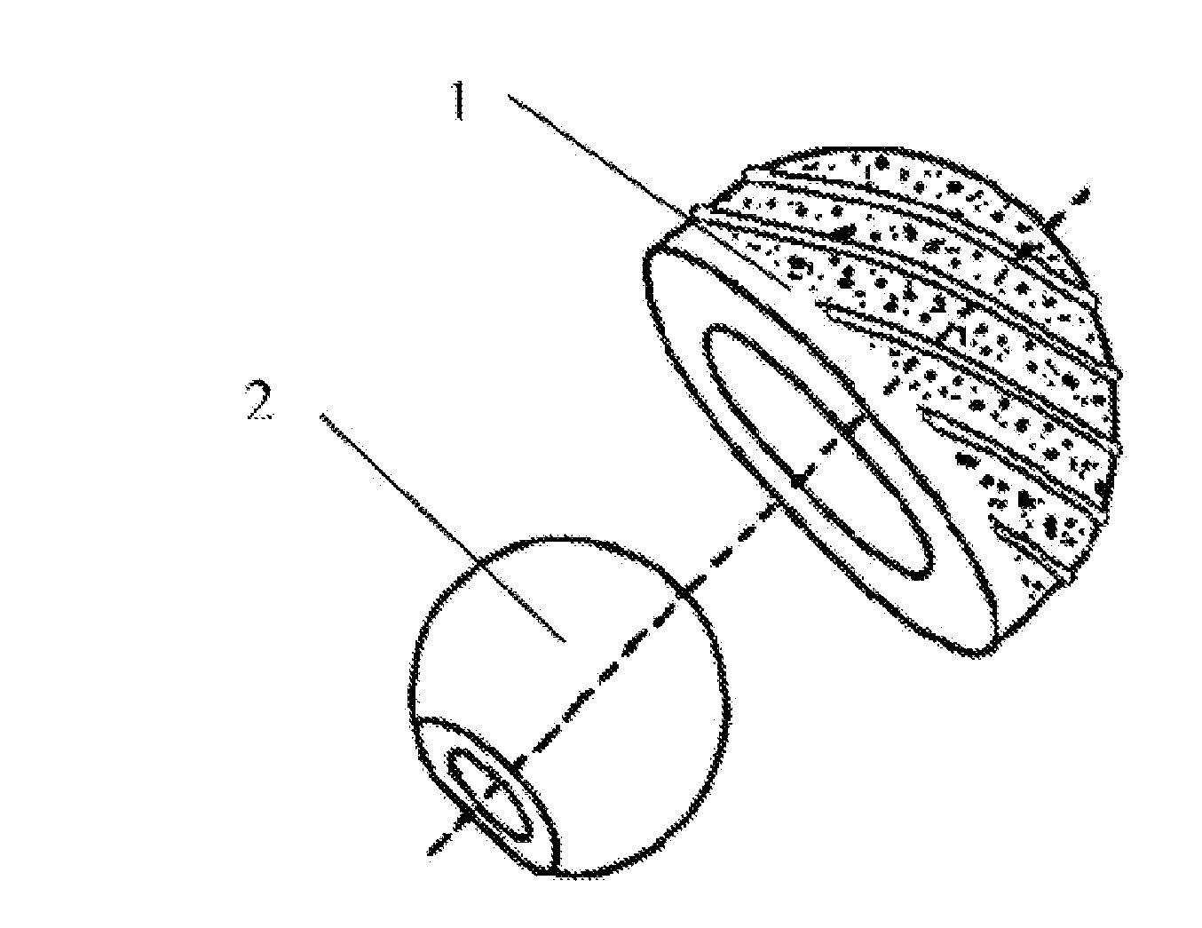 Artificial femoral ball head with multi-layer shell core composite structure