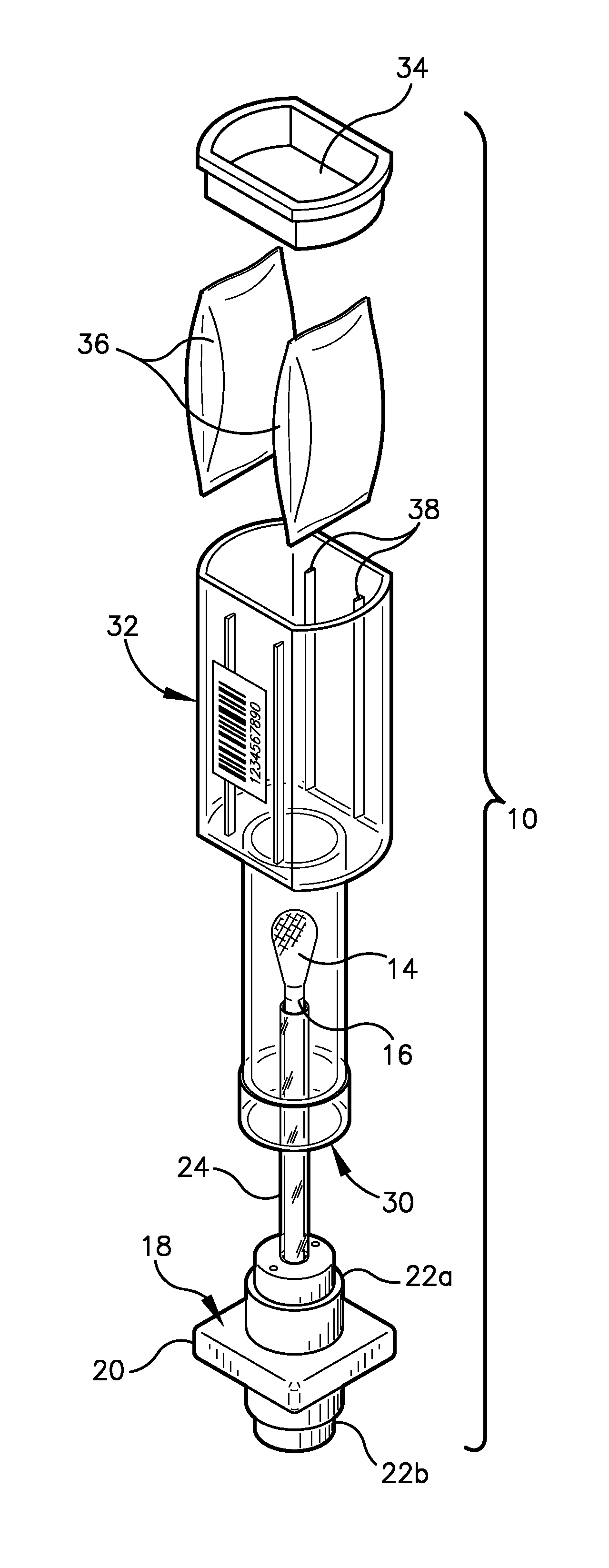 Evidence collector with integral quantified reagents and method of modulating specimen drying time