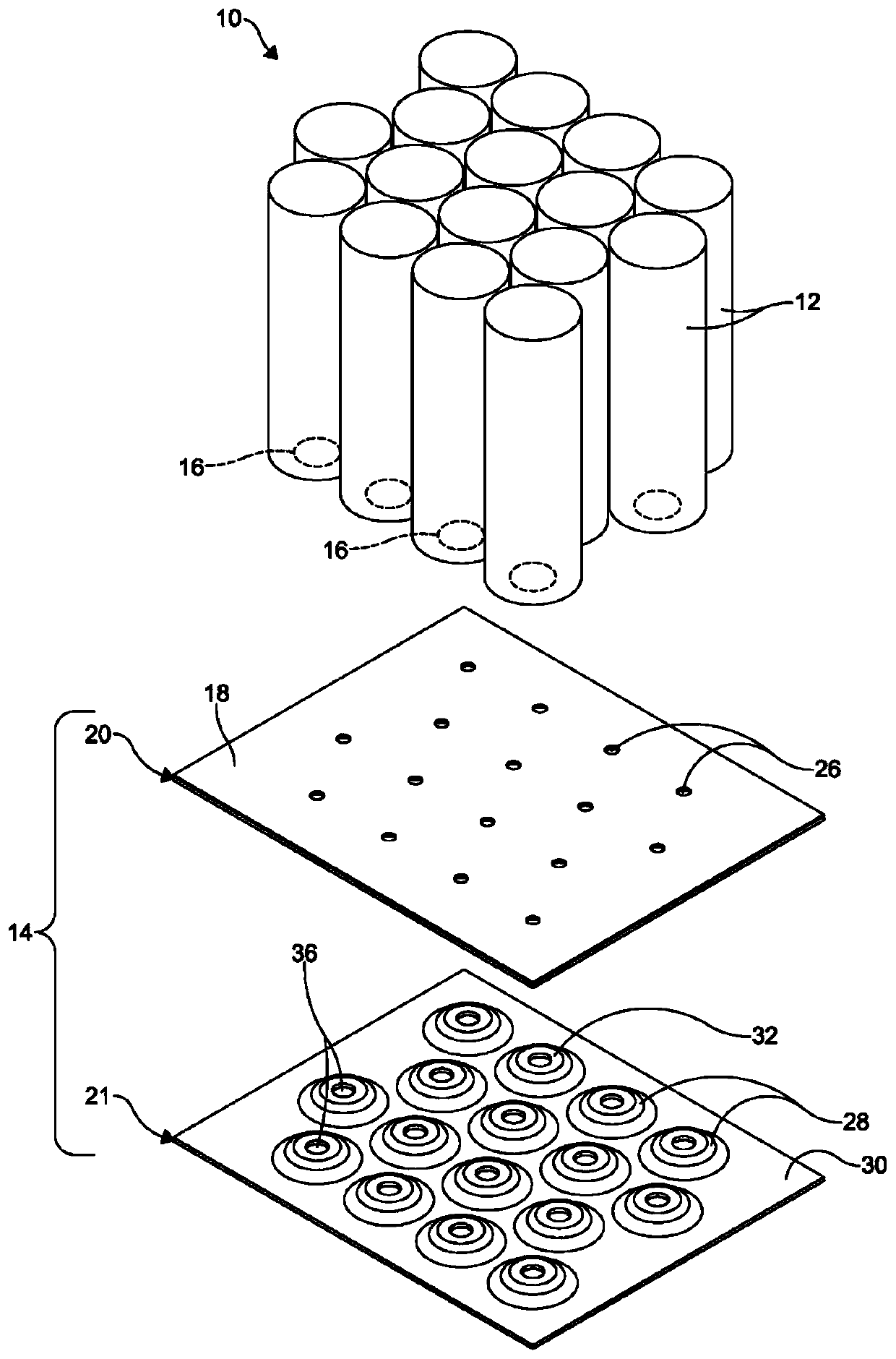 Battery cooling plate with integrated air vents