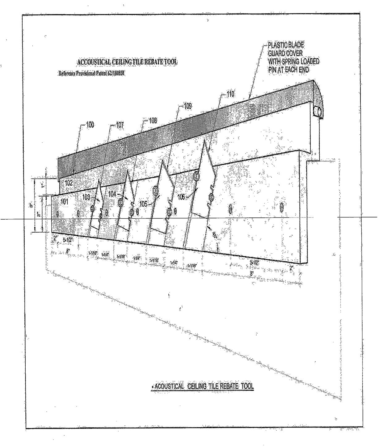 Acoustical ceiling tile rebate tool