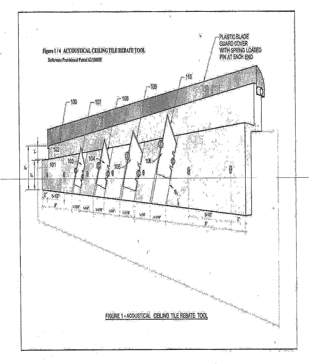 Acoustical ceiling tile rebate tool