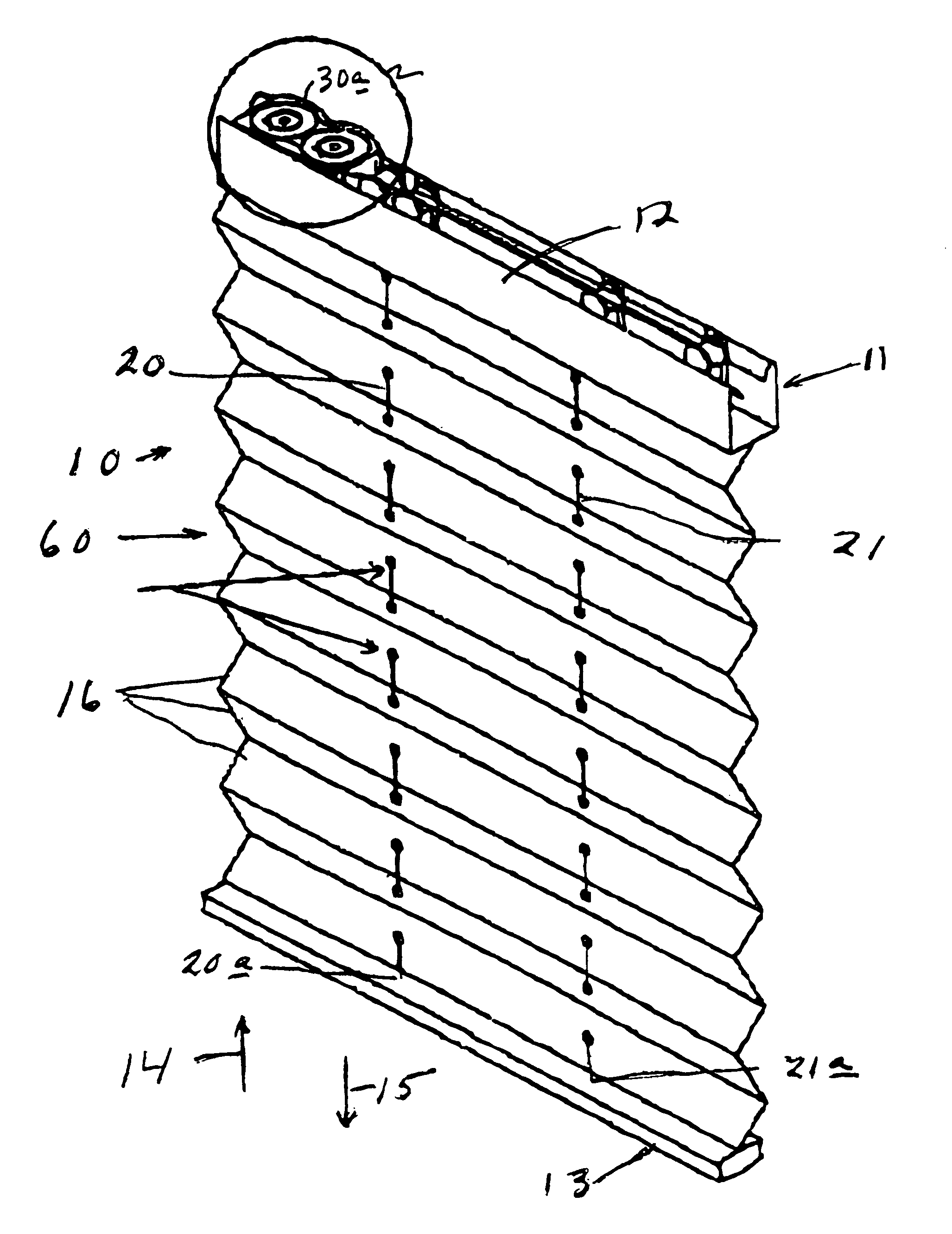 Pull down, push up, shade apparatus