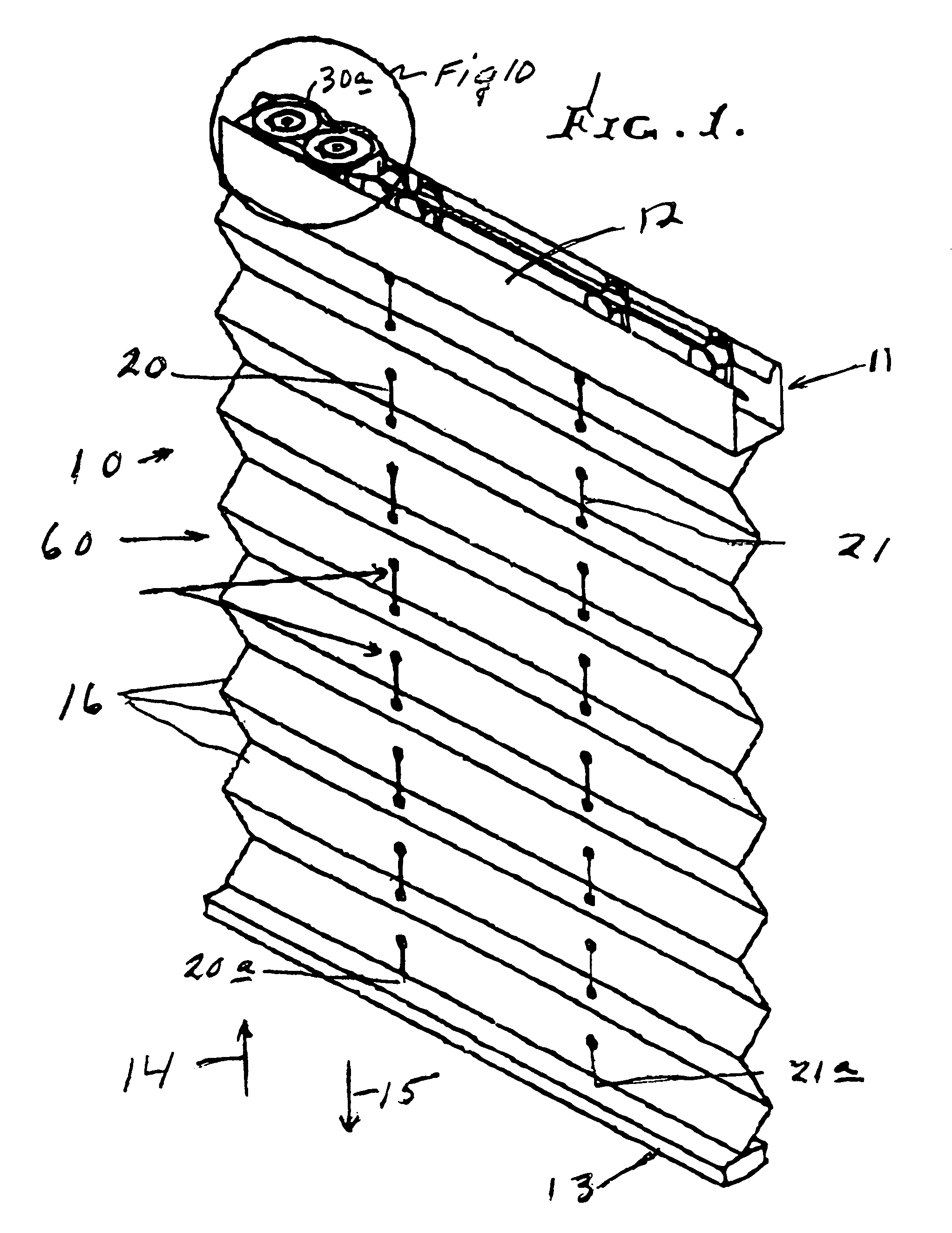 Pull down, push up, shade apparatus