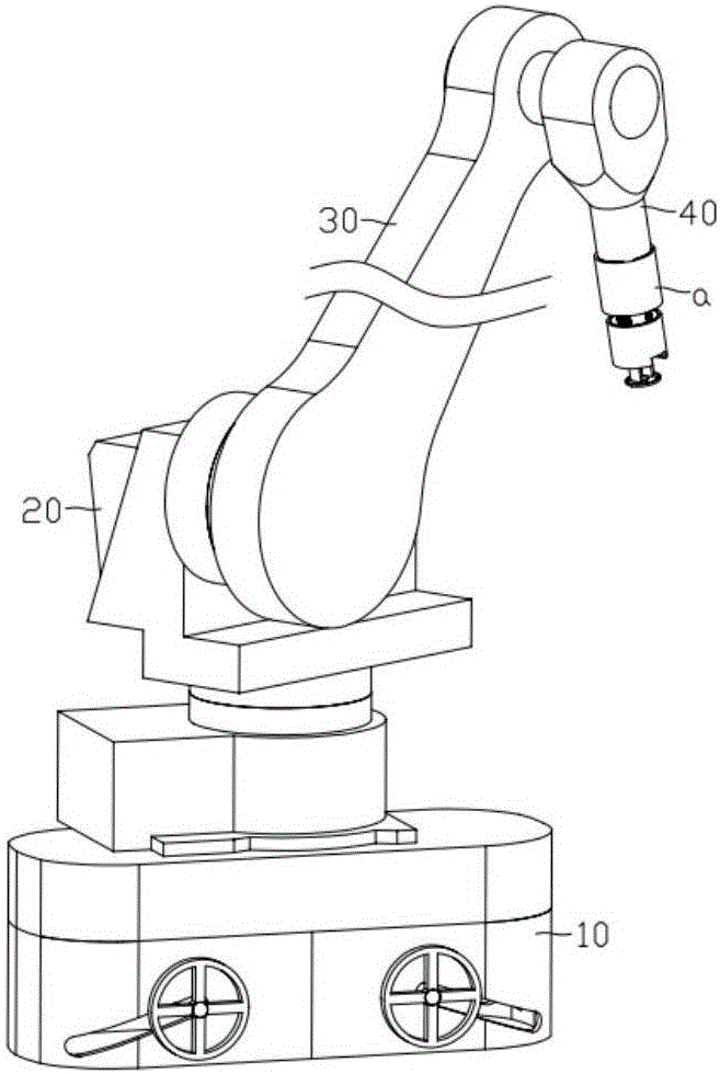 Six-shaft robot capable of moving freely